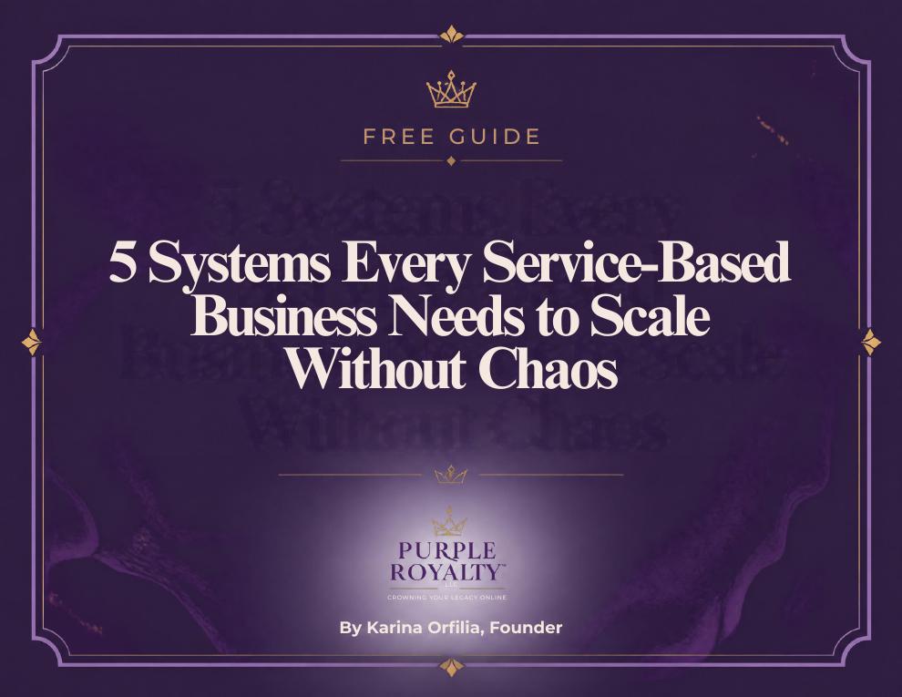 Cover of the free guide: 5 Systems Every Service-Based Business Needs to Scale Without Chaos