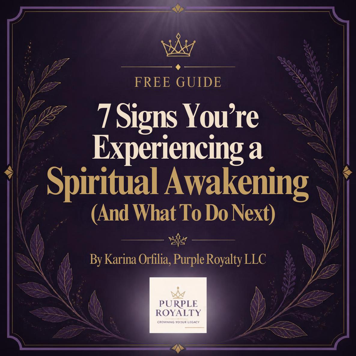 Cover of the free guide: 7 Signs You’re Experiencing a Spiritual Awakening